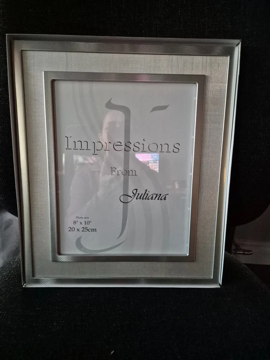 Impressions from Juliana silver photo frame, 8x10