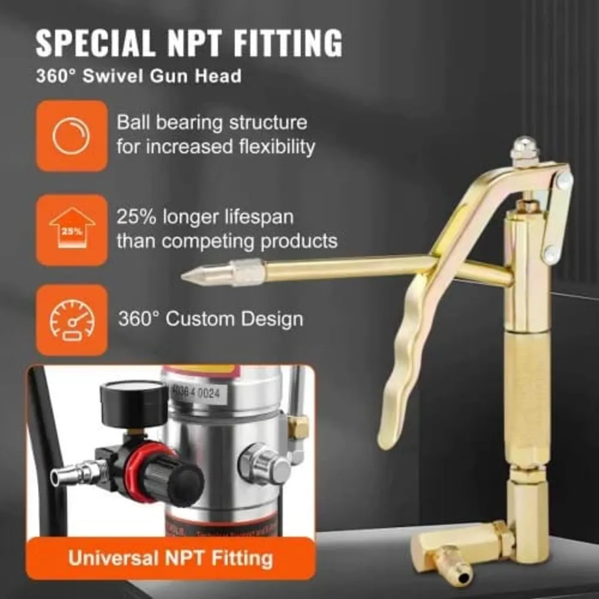 Grease Pump, 50:1 Pressure Ratio Air Operated Grea - Image 3