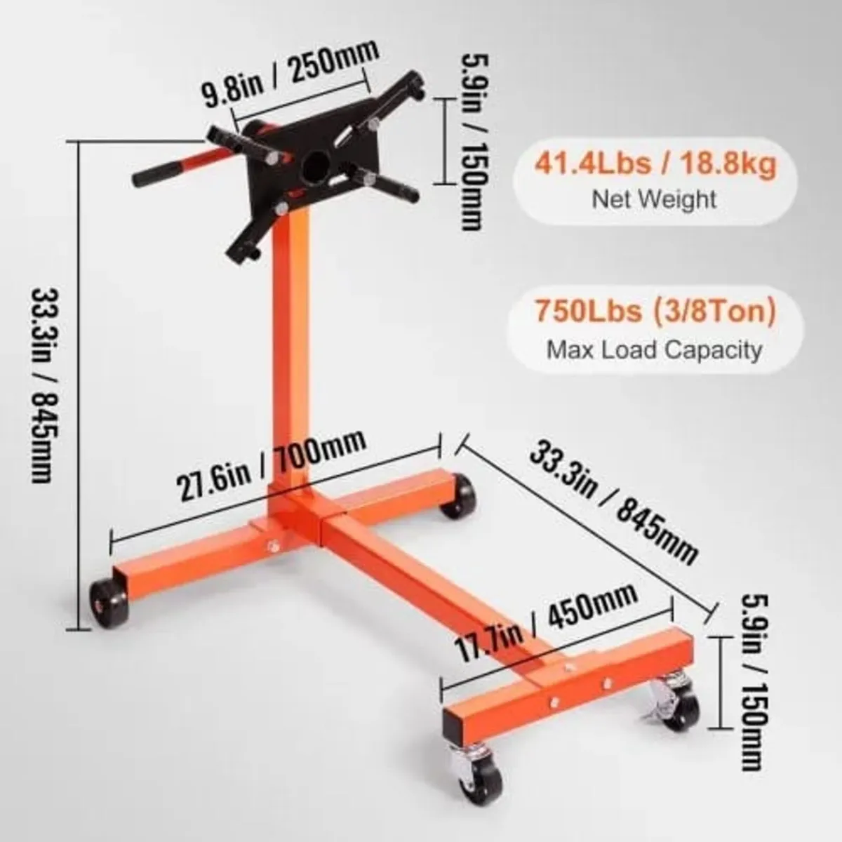 Engine Stand, 340 kg Rotating Engine Motor Stand w - Image 4