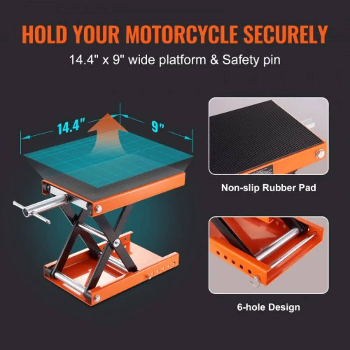 Motorcycle Scissor Jack Lift 499.5 kg Wide Deck Ho - Image 2