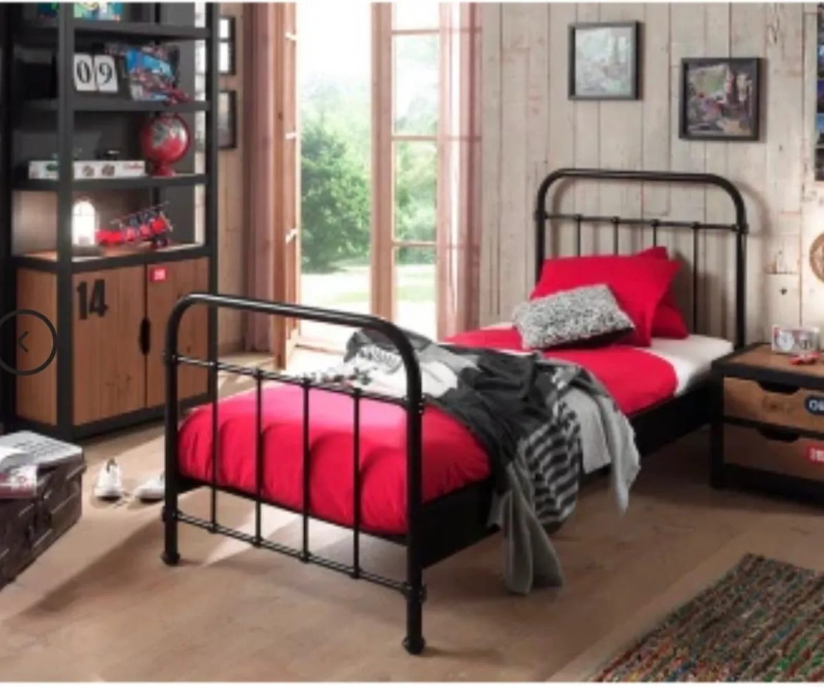Vipack New York Single Bed with Mattress - Image 1