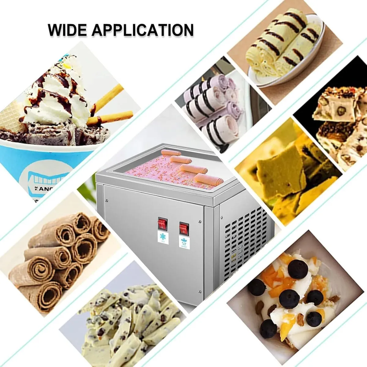 Ice Roll Maker 220W Yogurt Ice Cream Machine - Image 2