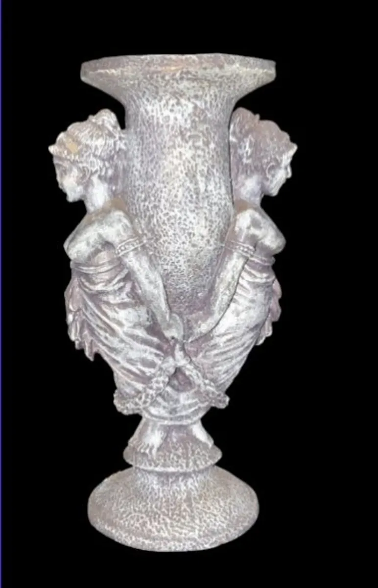 Vintage Classical Caryatid Pillar Candle Holder - Image 2
