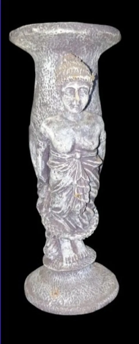 Vintage Classical Caryatid Pillar Candle Holder - Image 4