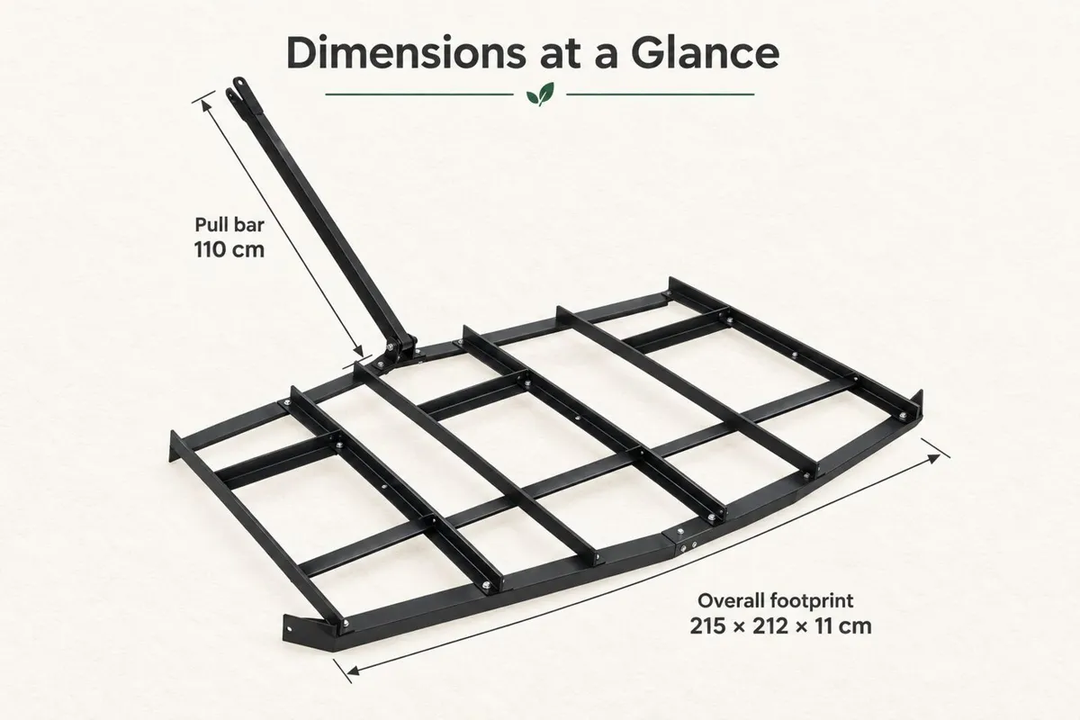 84 Inch Tow Behind Drag Harrow for ATV Tractor and - Image 3