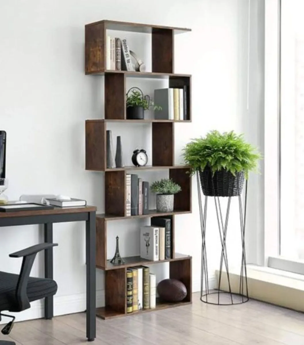 New 6-Tier Wooden Bookcase Storage - FREE P&P - Image 1