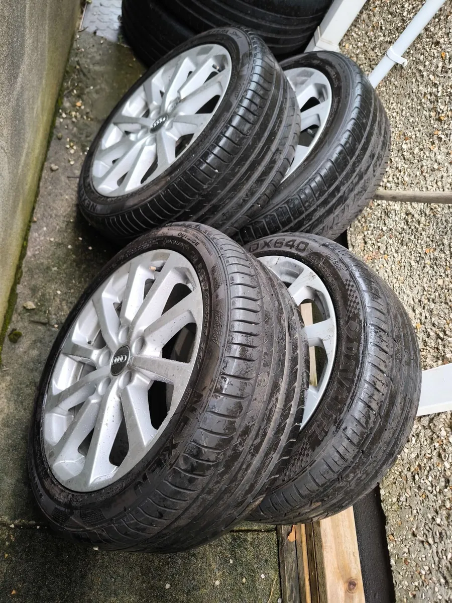 AUDI ALLOYS WHEELS A3 A4 NEW TYRES ! 225/45/17 - Image 1