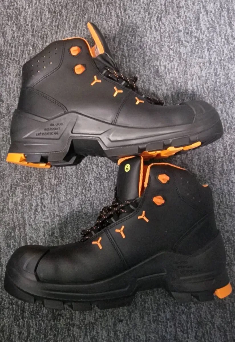 UVEX 2 Black Leather Work Boots - Image 2