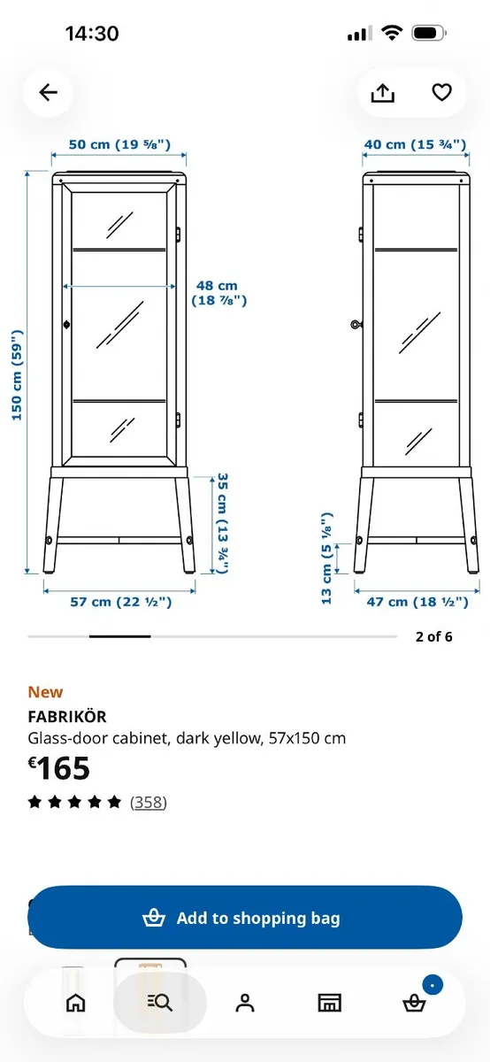 Beige Glass Cabinet - Image 2
