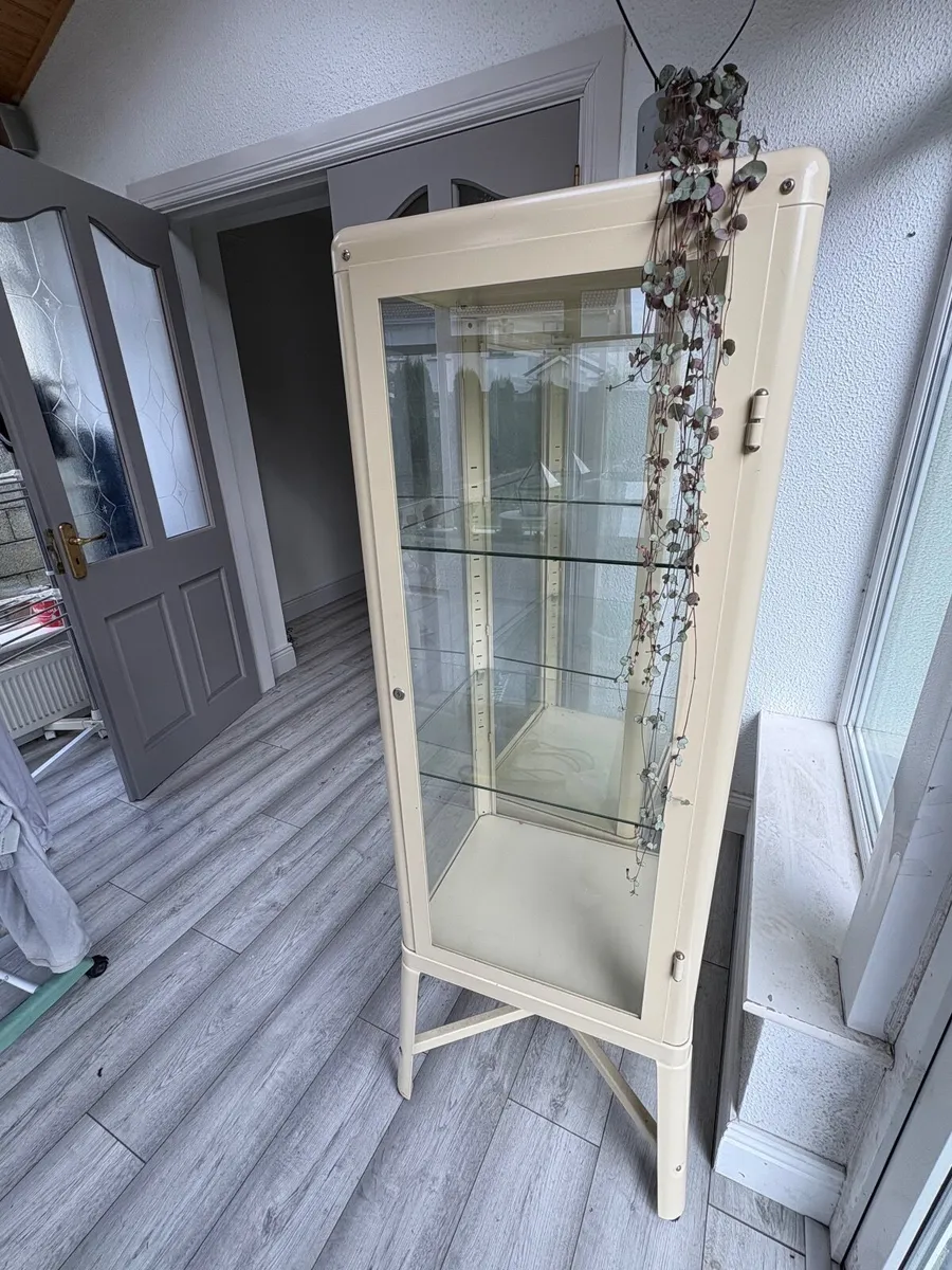 Beige Glass Cabinet - Image 1
