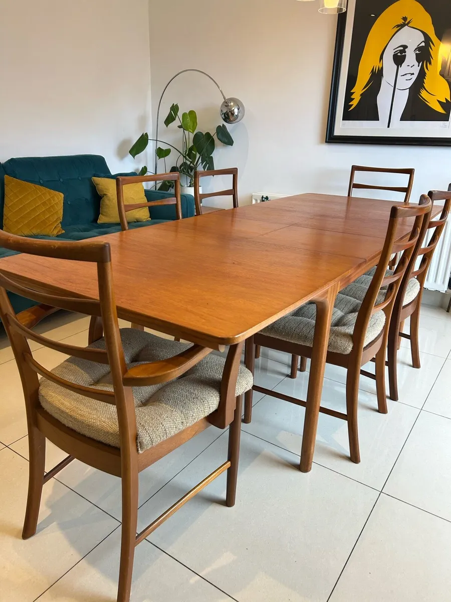 McIntosh t3 table & 6 McIntosh chairs - Image 1