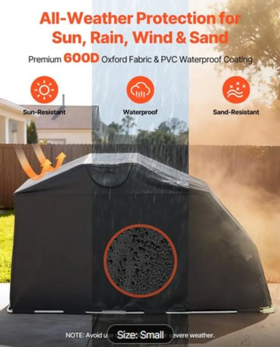Motorcycle Storage Shelter with Security Lock,600D - Image 3
