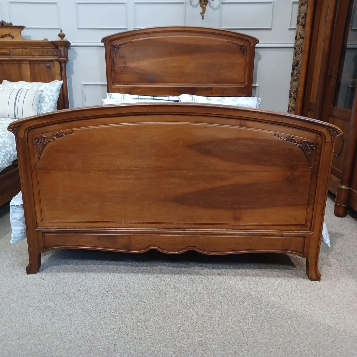 Antique bed Henry II and Art Nouveau - Image 4
