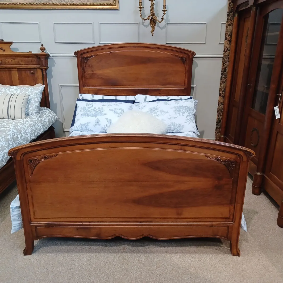 Antique bed Henry II and Art Nouveau - Image 3