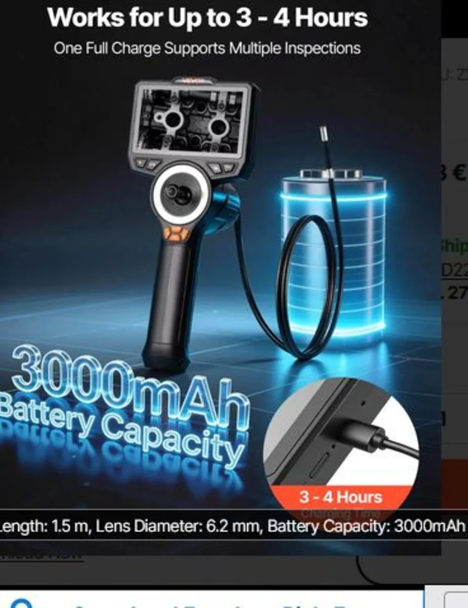 Articulating Endoscope with Light, 4-Way 360° Art - Image 2