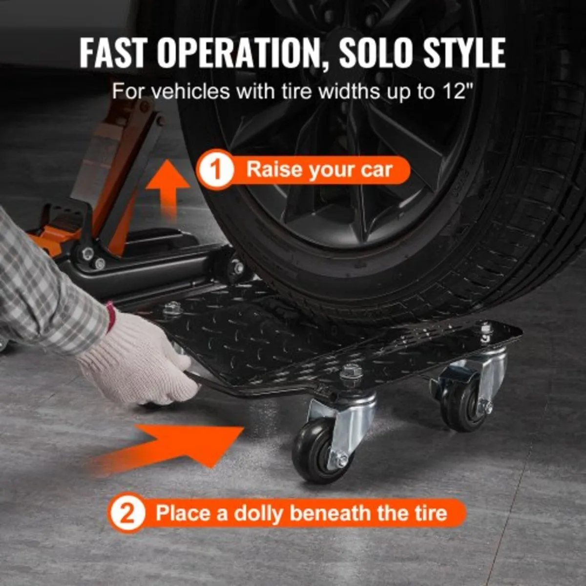 Car Dolly Wheel Tire Dolly 4 PCS Heavy Duty Skate - Image 2