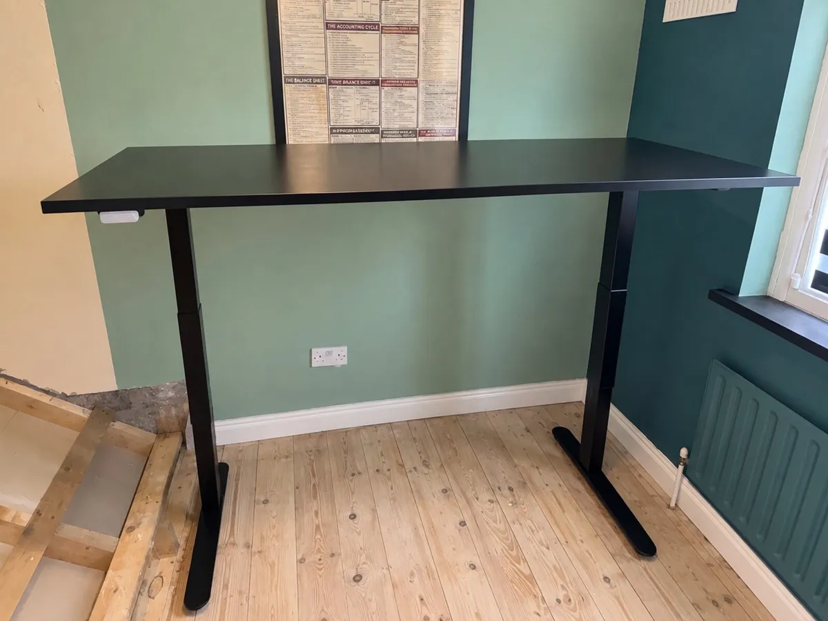 Large 63” Electric Height Adjust Sit/Stand Desk - Image 2
