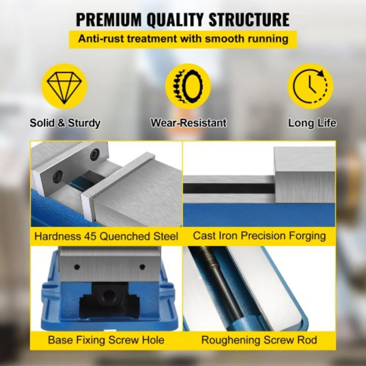 15.2 cm Powerful Precise Clamping Vice, 26.9 kg Vi - Image 4