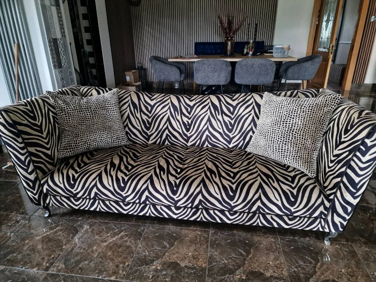 Large velvet sofa - Image 1