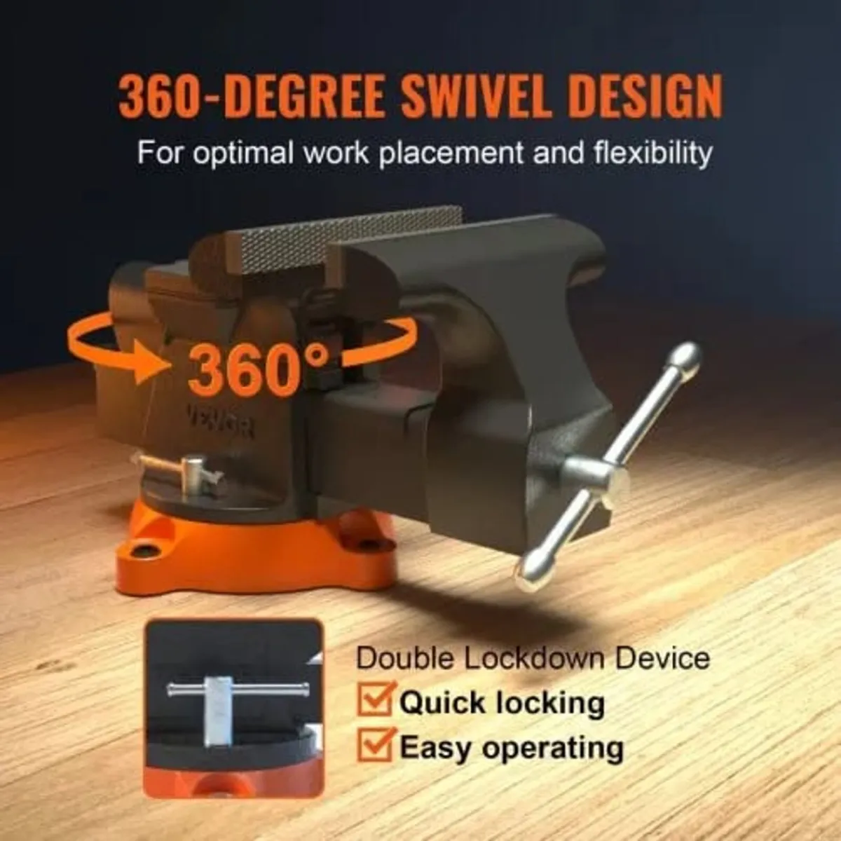 Bench Vise Jaw Width 15.2 cm Jaw Opening 15 cm w/ - Image 4