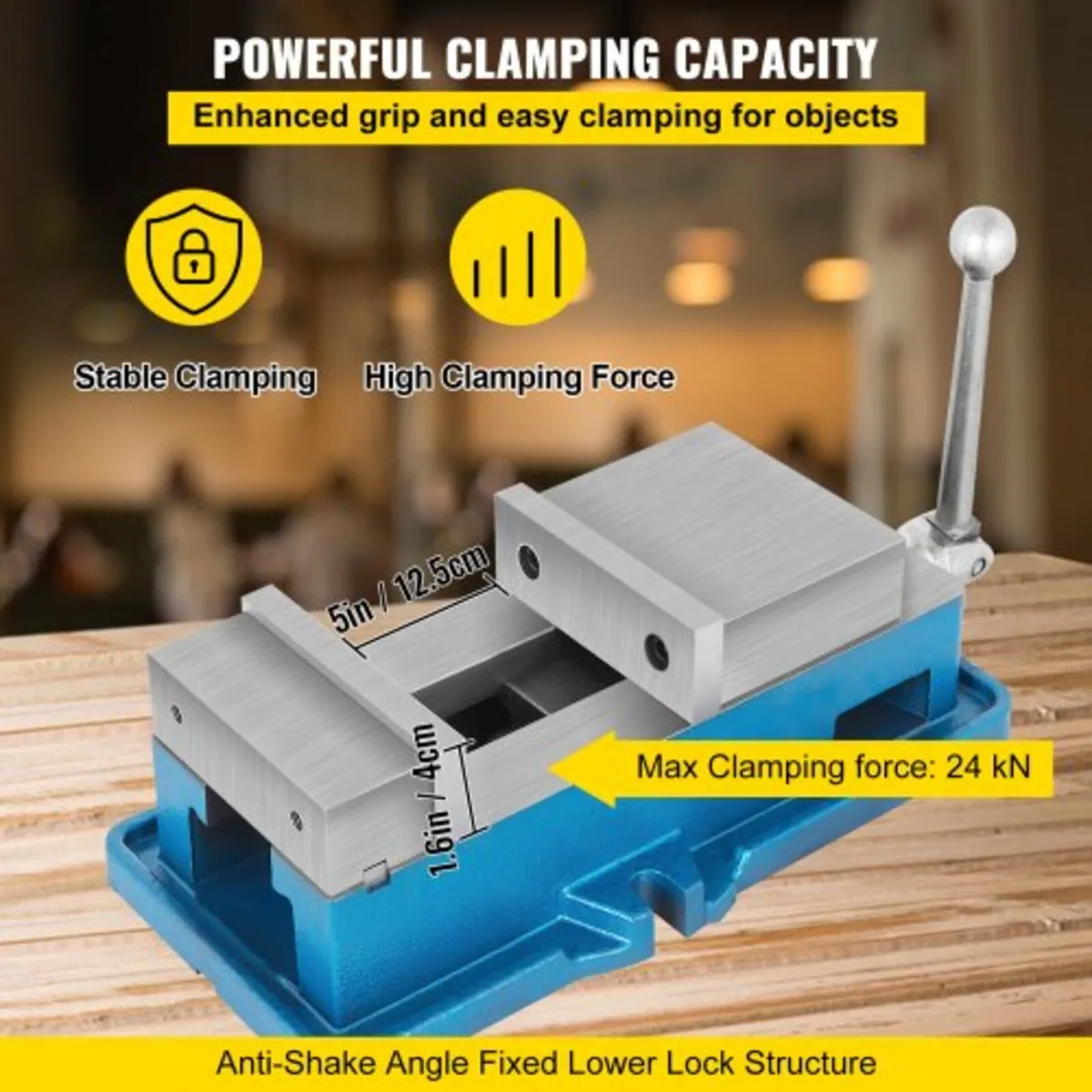 5" Super-Lock Vise For NC/CNC Machines Bench Clamp - Image 3