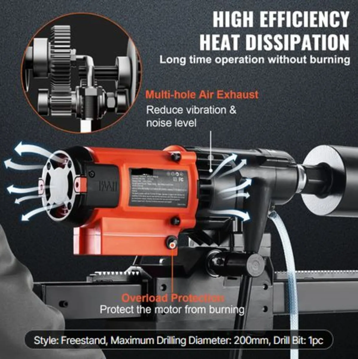 Wet&Dry Diamond Core Drill Machine Concrete Core - Image 4