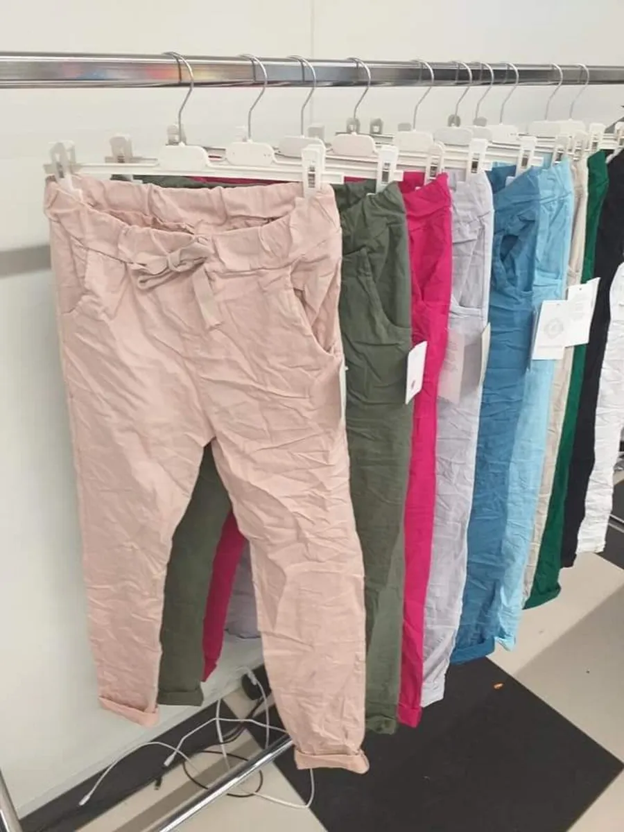 ladies italian stretch trousers 10/16 - Image 2