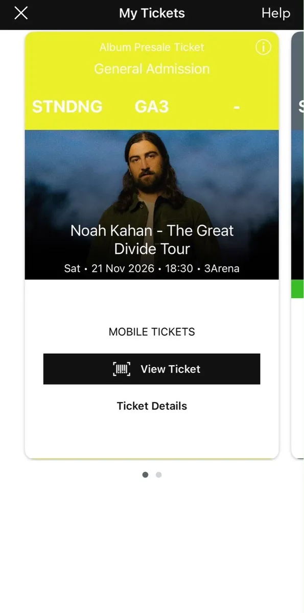 Noah Kahan Ticket