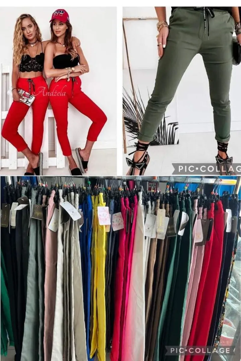 ladies italian stretch trousers 10/16 - Image 3
