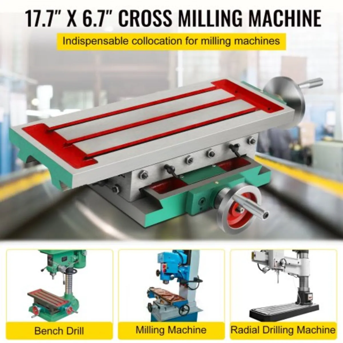 Milling Table 17.7×6.7Inch (450 x 170 mm) Compound - Image 2
