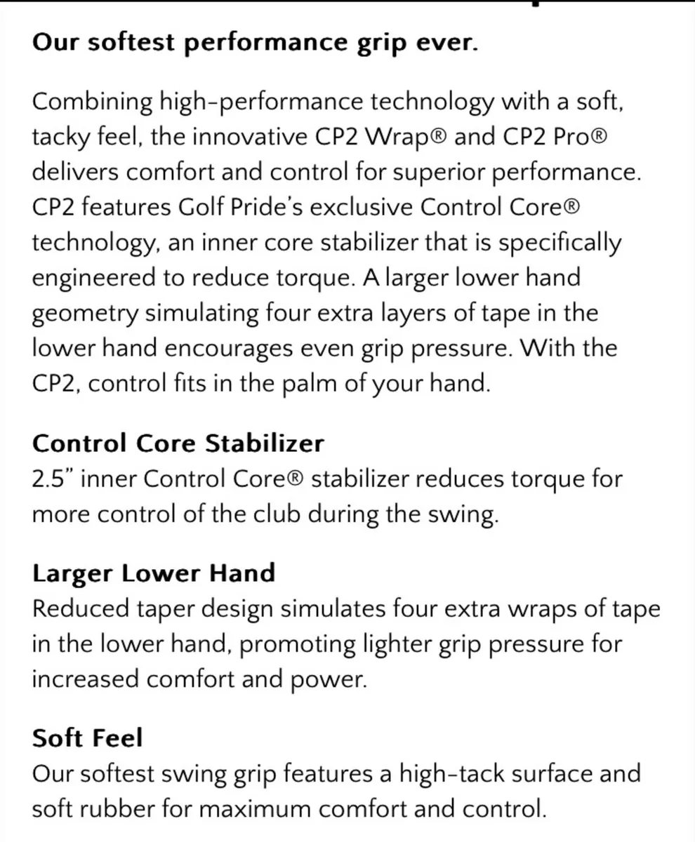 7 Midsize Golf Pride CP2 Pro Grips - Image 3