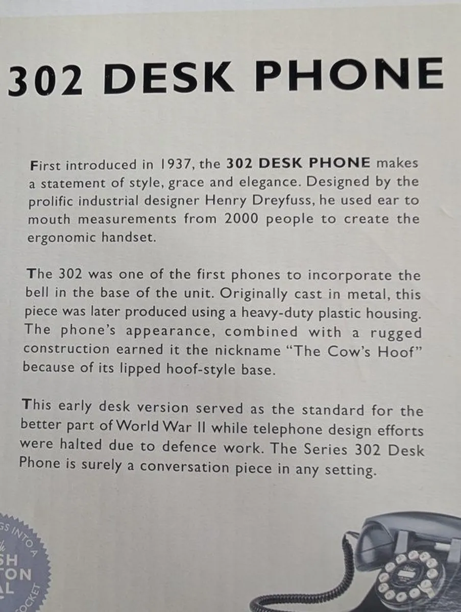 Wild & Wolf 302 Desk Phone (Vintage Style Landline) - Image 4