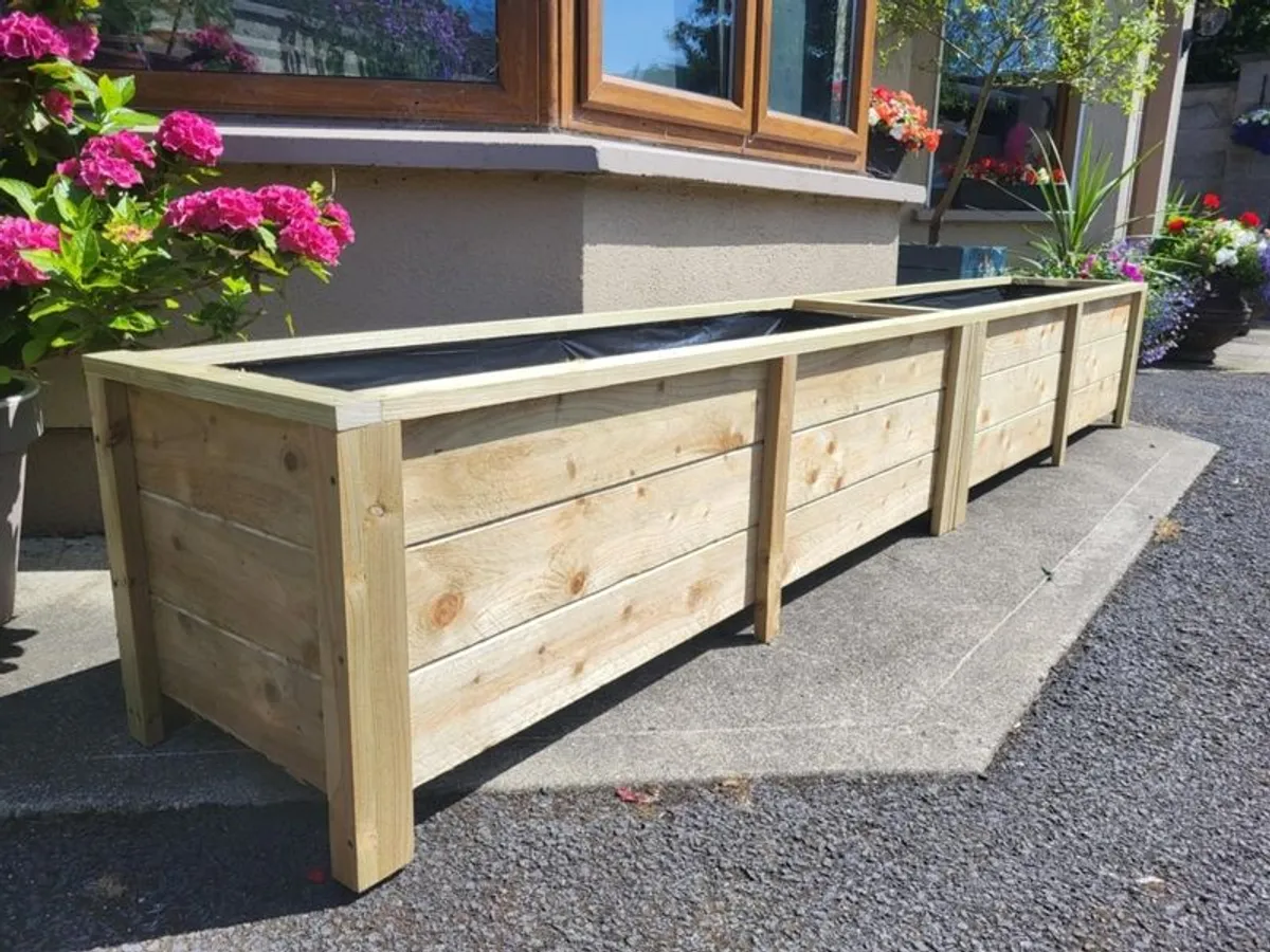 large wooden planters - Image 2