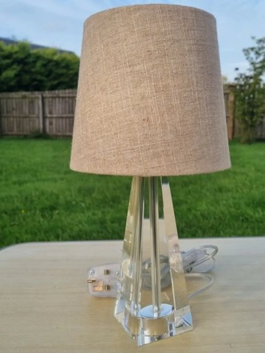 Cyprus Tapered Crystal with Shade Table Lamp - Image 3