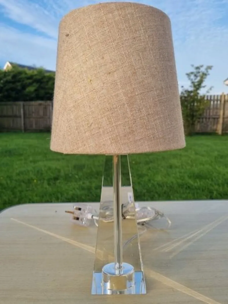 Cyprus Tapered Crystal with Shade Table Lamp - Image 1