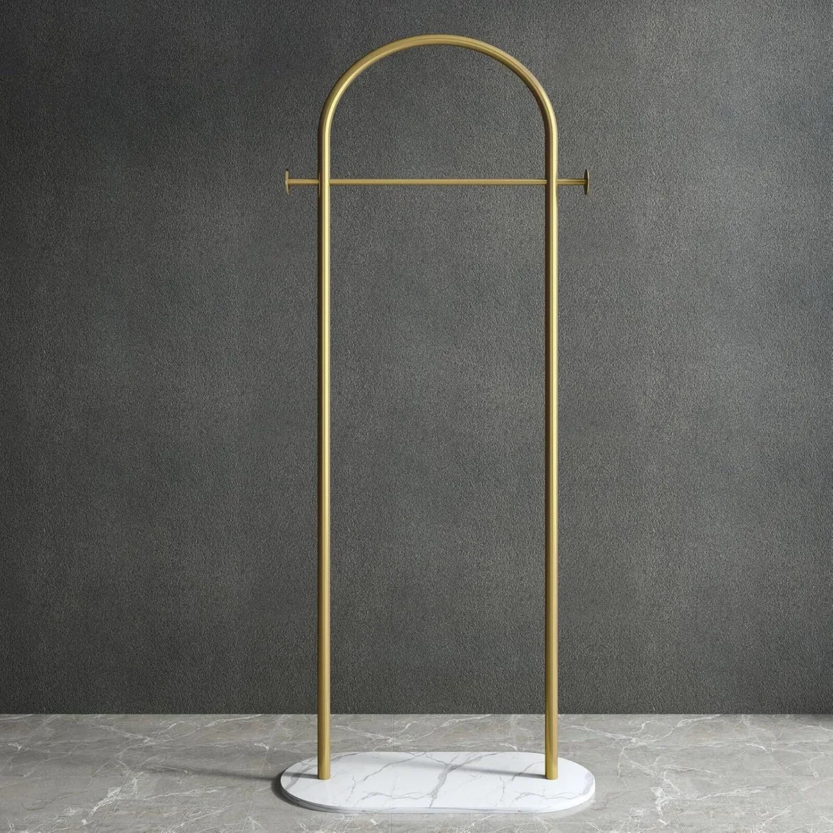Small Clothes Rail Clothing Rack with Marble Base - Image 3
