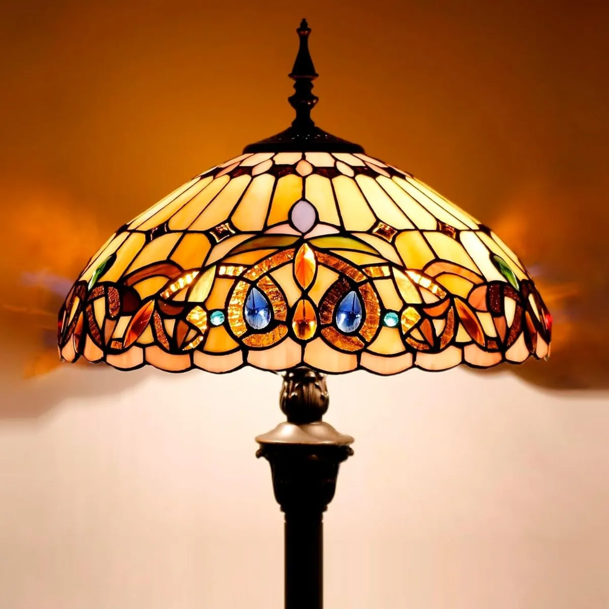 Tiffany Style Floor Lamp Serenity Victorian - Image 2