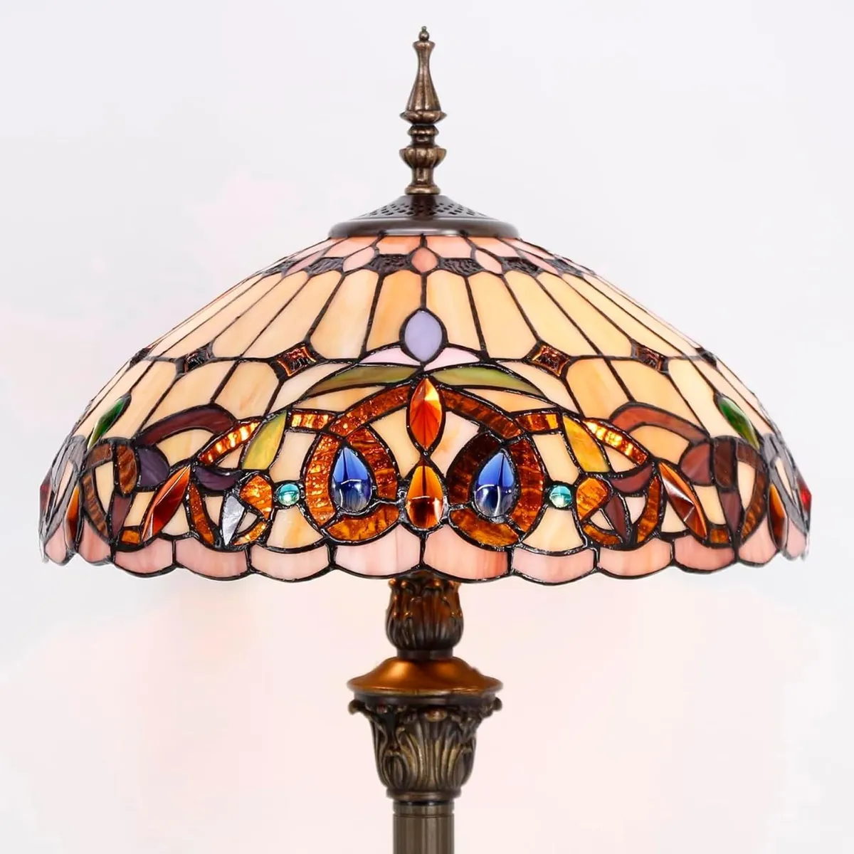 Tiffany Style Floor Lamp Serenity Victorian - Image 1