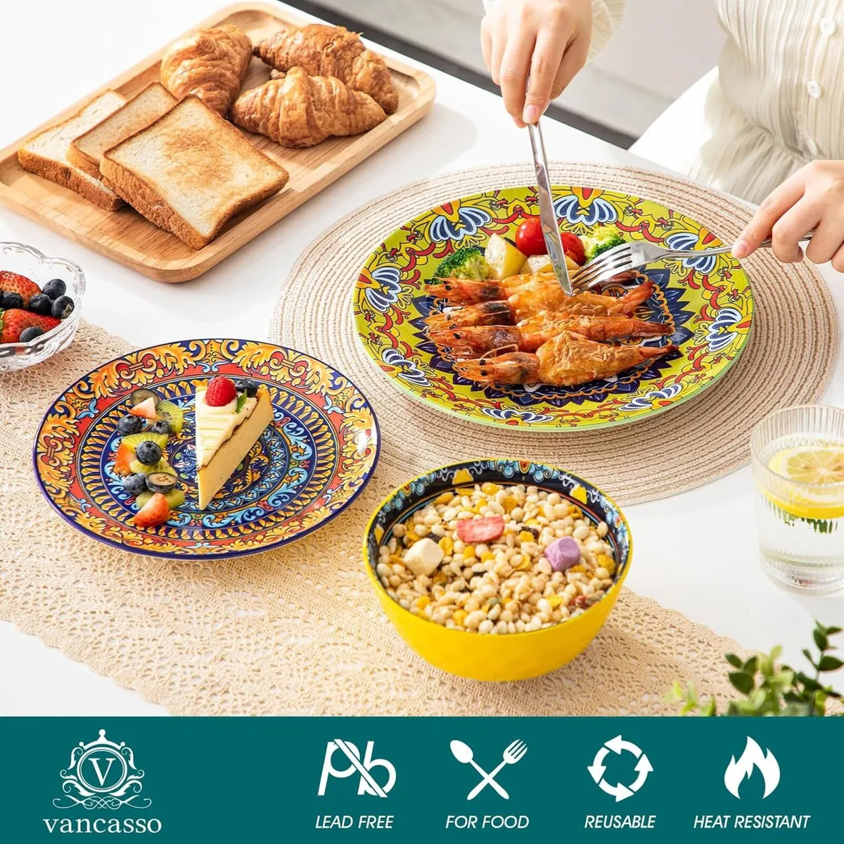 Krvi Dinner Set 24-PC for 6 People Porcelain - Image 3