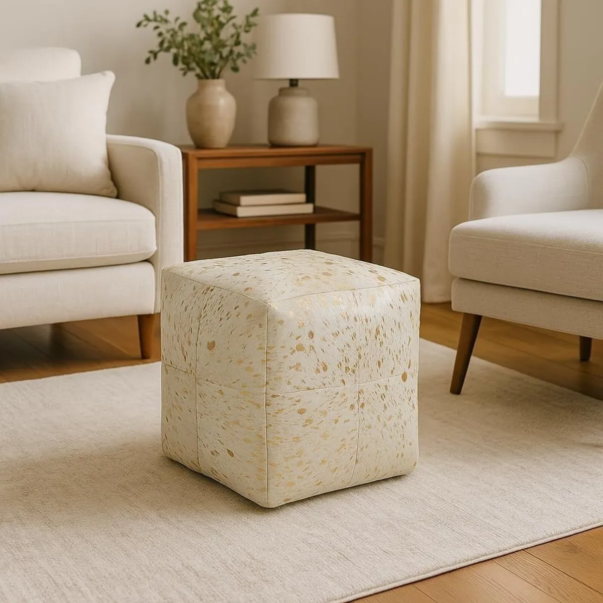 Heaven Hush Unstuffed Pouffe Cover Ottoman - Image 1