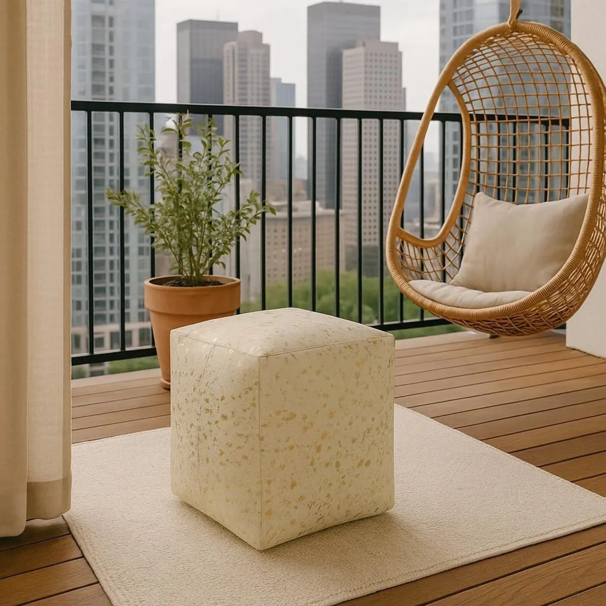 Heaven Hush Unstuffed Pouffe Cover Ottoman - Image 3