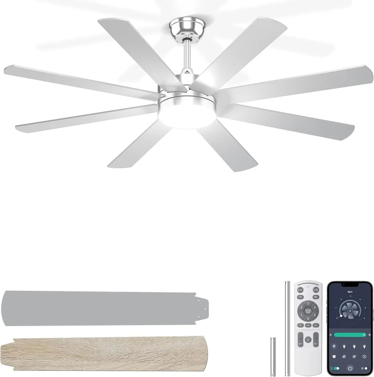 60'' Ceiling Fans with Lights - Image 1