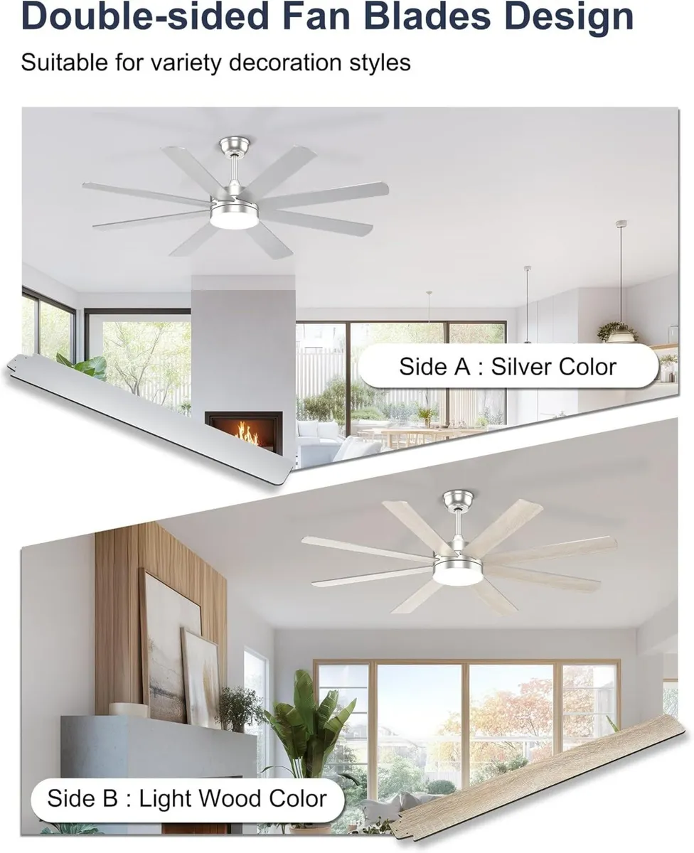 60'' Ceiling Fans with Lights - Image 4