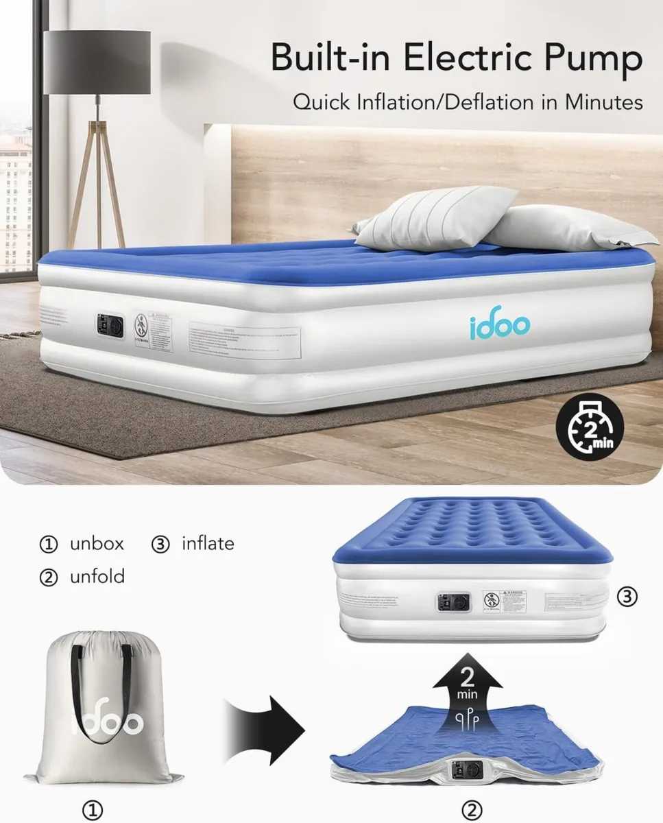 Inflatable Mattress Air Bed with Built - Image 3
