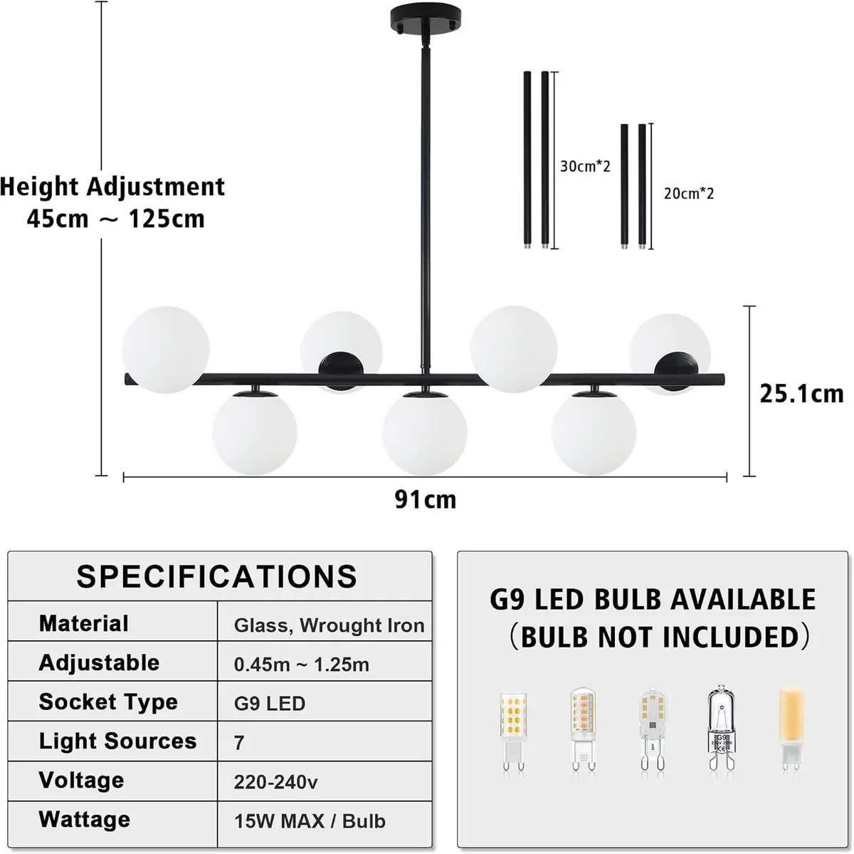 7 Pendant Lights for Kitchen Island Dining Room - Image 3