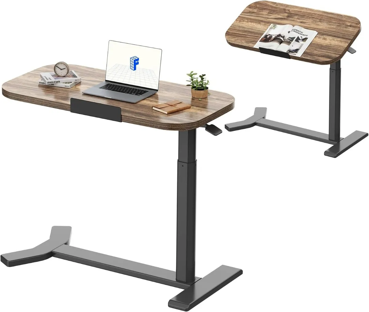 Overbed Table with Wheels Adjustable Height - Image 1