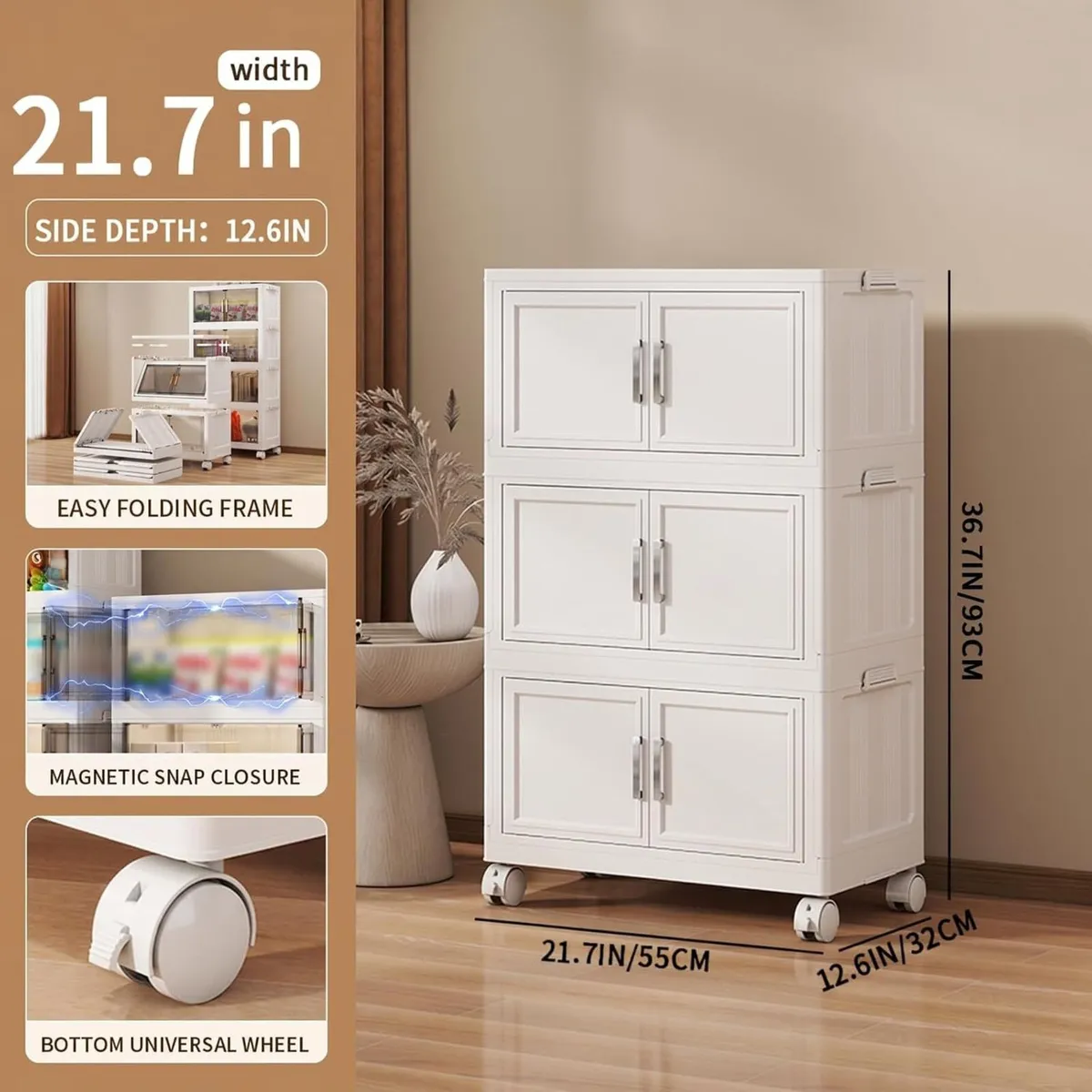 Storage Boxes with Lid 80lx3 Tier Plastic Box - Image 2