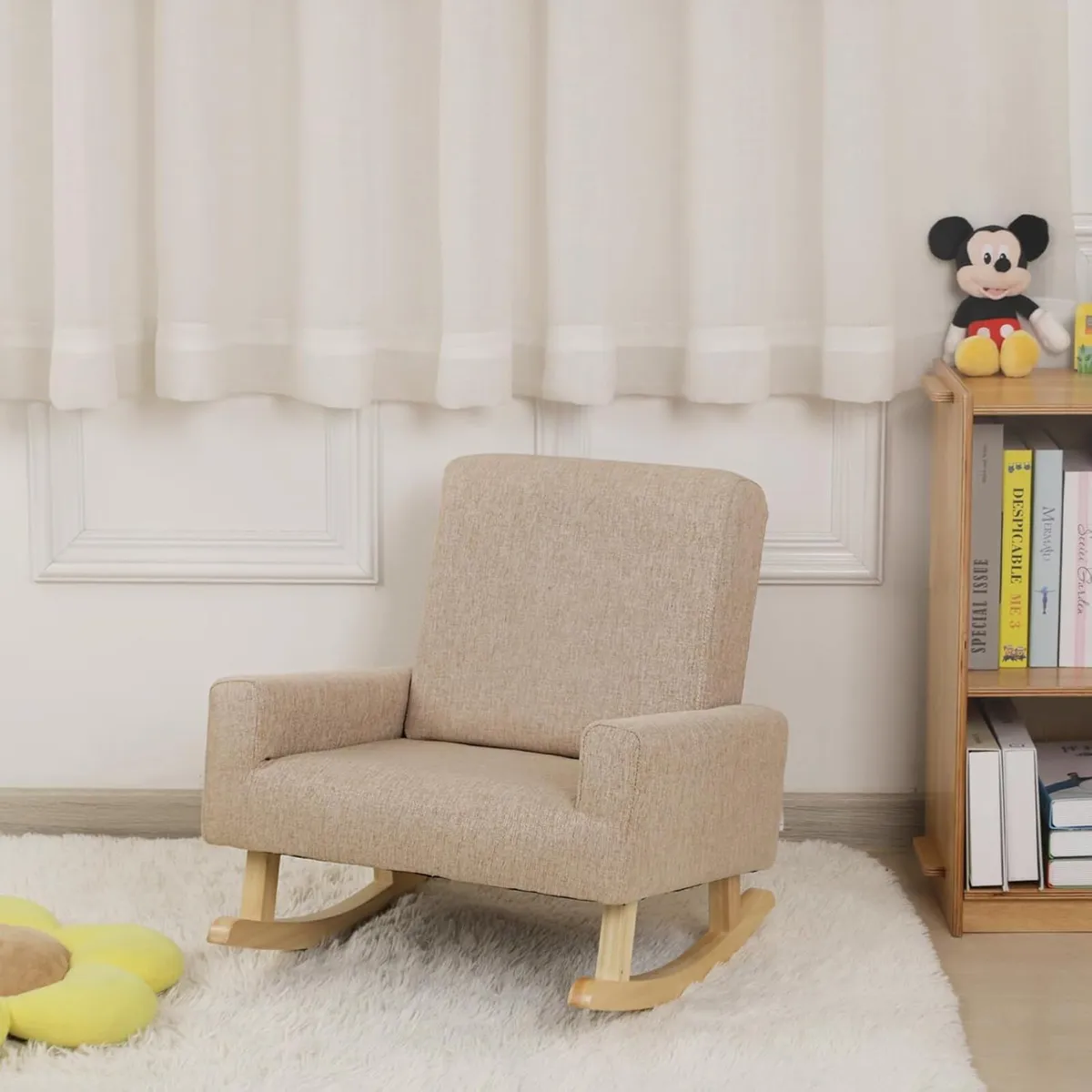 Wooden Rocking Chair for Kids Children's Armchair - Image 2