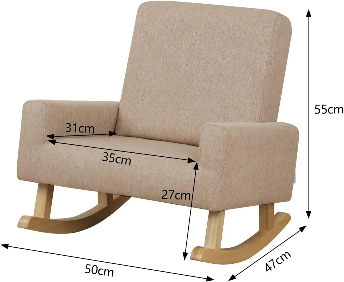 Wooden Rocking Chair for Kids Children's Armchair - Image 3