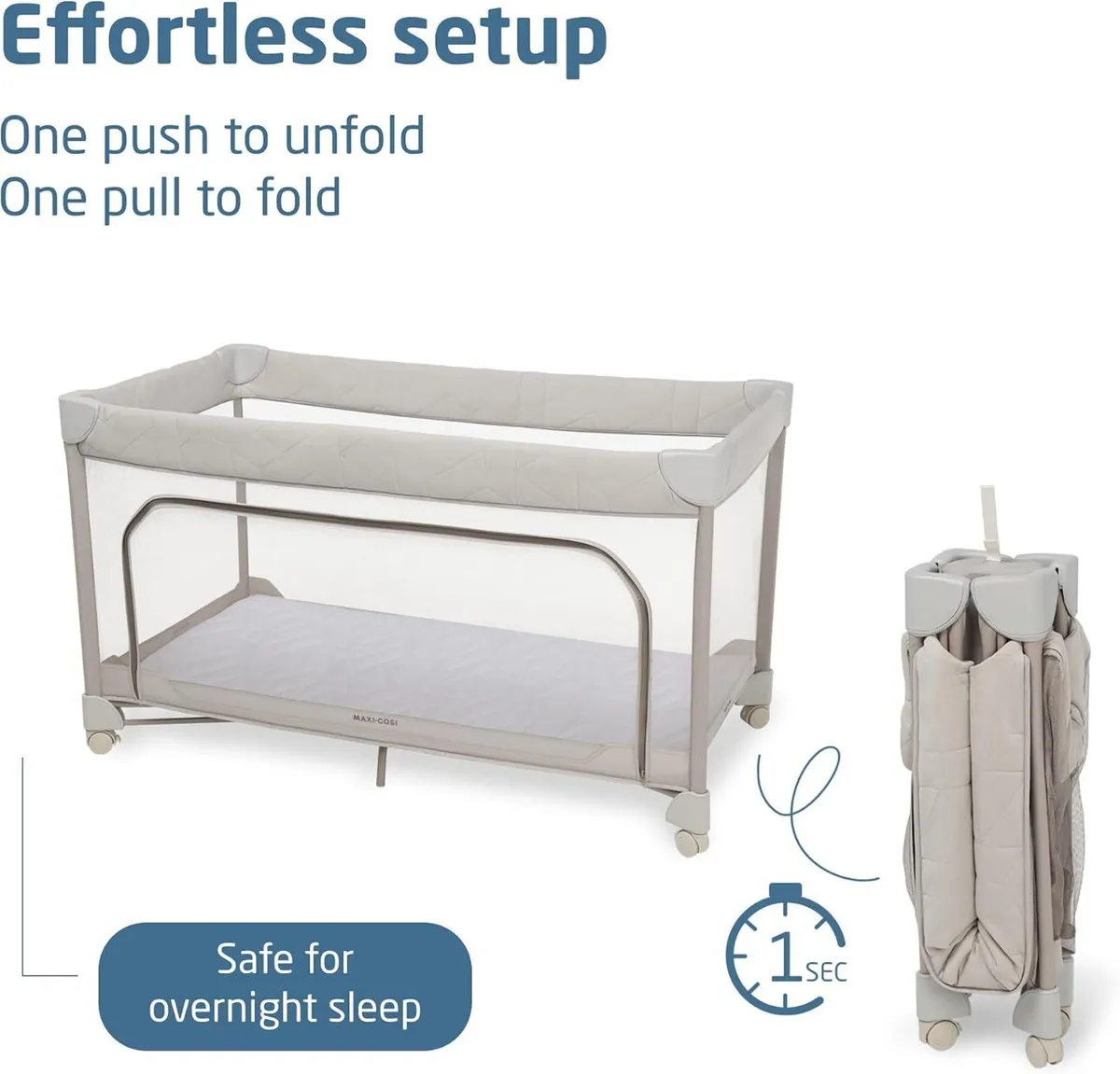 Maxi-Cosi Merlin 2-In-1 Travel Cot Play Area 0-4 - Image 2